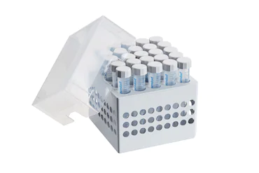 艾本德儲存盒 5 × 5, 可放置 25  個試管，15  mL，2  件，高 127  mm，5  英寸，聚丙烯材料，可耐受最低 -86  °C，可高溫高壓滅菌，帶蓋子并具有數(shù)字字母標(biāo)識