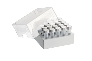 艾本德儲存盒 5 × 5, 可放置 25  個螺旋蓋管，5  mL，2  件，高 76  mm，3  英寸，聚丙烯材料，可耐受最低 -86  °C，可高溫高壓滅菌，帶蓋子并具有數(shù)字字母標(biāo)識