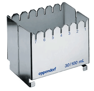 德國艾本德（Eppendorf）ReservoirRack,用于存放10mL、30mL和100mL試劑槽。最多可以放置7個試劑槽模塊或試劑槽
