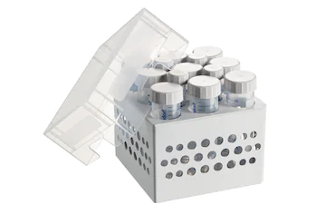 艾本德儲存盒 3 × 3, 可放置 9  個 50  mL 試管和 4  個 15  mL 試管，2  件，高 127  mm，5  英寸，聚丙烯材料，可耐受最低 -86  °C，高溫高壓滅菌，帶蓋子